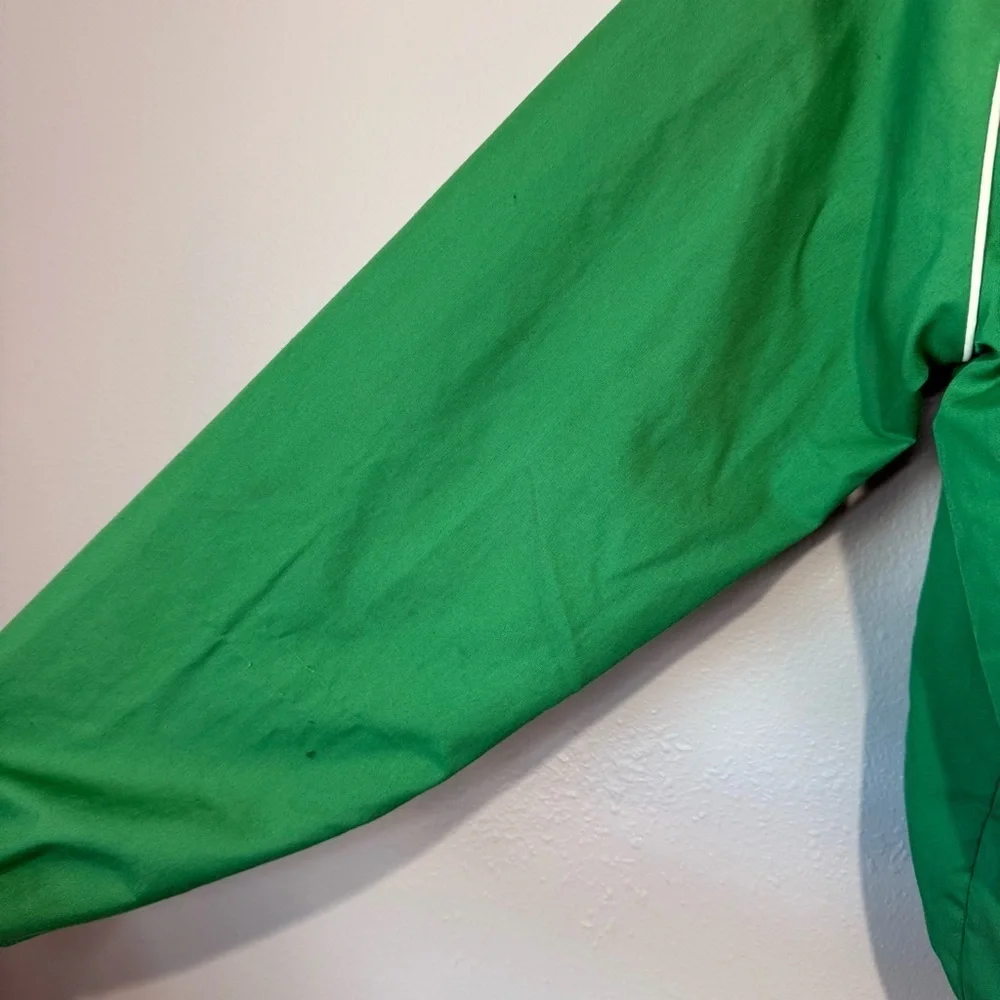 Green Zip-Up Jacket with Logo